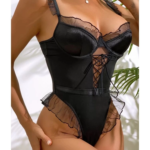 For Dreams 8417 Fantazi Tül Detaylı Bodysuit