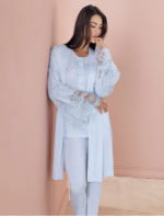 Espuar 757 Penye 3'lü Sabahlık Pijama Takımı