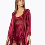 Pierre Cardin 2490 Bayan Sabahlıklı Saten Şort Takım