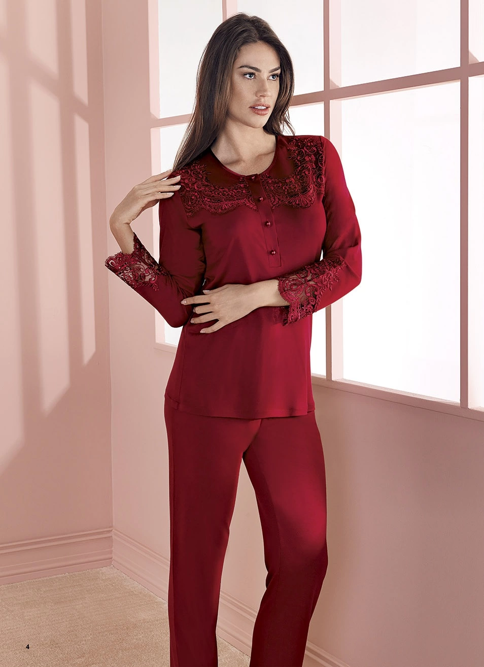 1720151756-64503038 Espuar 757 Penye 3'lü Sabahlık Pijama Takımı - Görsel 1