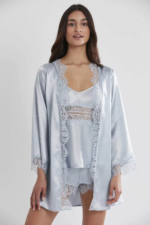 Pierre Cardin 2490 Bayan Sabahlıklı Saten Şort Takım - Görsel 2
