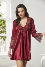 Pierre Cardin 6625 Kısa Gecelikli 6'lı İpek Set - Görsel 2