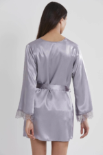 Pierre Cardin 2490 Bayan Sabahlıklı Saten Şort Takım - Görsel 2