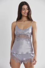 Pierre Cardin 2490 Bayan Sabahlıklı Saten Şort Takım - Görsel 3