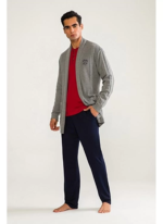 D'S Damat 03004 5'li Triko Robdöşambr Damat Pijama Seti - Görsel 3