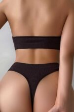 Kadın Kahverengi Seamless Tanga Sütyen Takım - Görsel 4