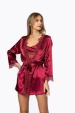 Pierre Cardin 2490 Bayan Sabahlıklı Saten Şort Takım - Görsel 4