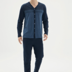 Kocabey Dm-26104 V Yaka Boydan Düğmeli Pijama Takımı