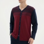 Kocabey Dm-26104 V Yaka Boydan Düğmeli Pijama Takımı