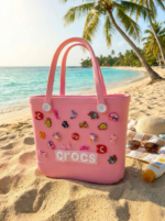 Crocs Stil Jibbitzli Kadın Plaj Çantası - Görsel 4