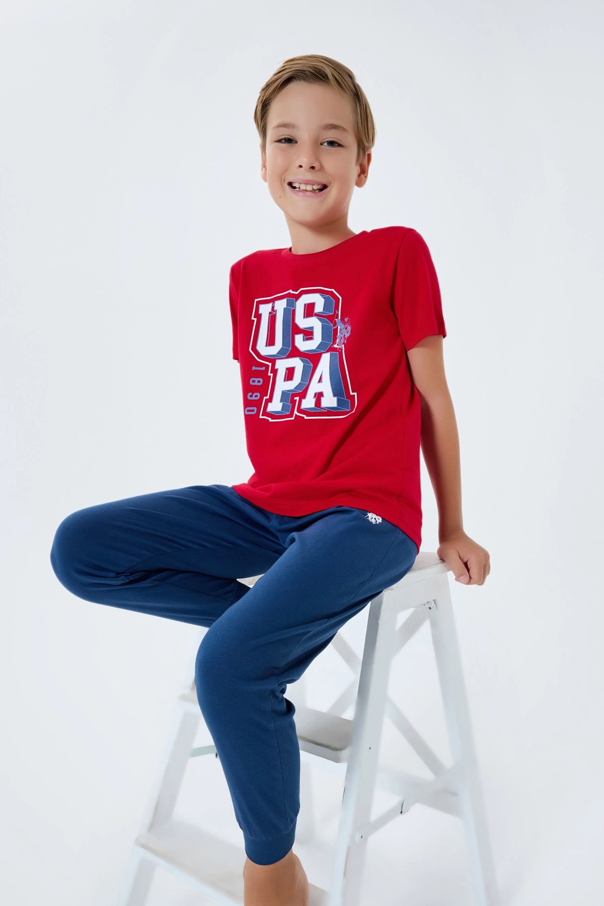 69abd0d61d913-77482582-sw1200sh1800 US Polo 2410-G Erkek Garson Pijama Takım - Görsel 1