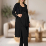 Bone 6205 Kadın 3'lü Jakarlı Sabahlıklı Lohusa Pijama Takımı