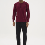 Kocabey BU-26360 Erkek Midi Yaka Battal Pijama Takımı