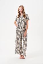 PJS 29049 Kadın Düğmeli Pijama Takım - Görsel 2