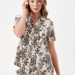 PJS 29049 Kadın Düğmeli Pijama Takım
