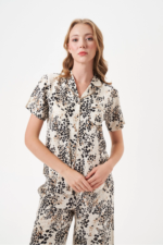 PJS 29049 Kadın Düğmeli Pijama Takım - Görsel 3