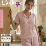 Lindros TK-01894 Kadın Kaşkorse Kısa Kol Şort Takım