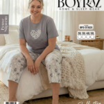 Boyraz BPS-01825 Kadın Battal Kısa Kol Kapri Takım