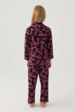 Barbie 1767-3 Kız Çocuk Gömlek Pijama Takımı - Görsel 5