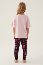 Barbie L1704-3 Kız Çocuk Kısa Kol Pijama Takımı - Görsel 4
