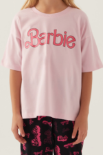 Barbie L1704-3 Kız Çocuk Kısa Kol Pijama Takımı - Görsel 5