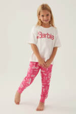 Barbie L1704-3 Kız Çocuk Kısa Kol Pijama Takımı - Görsel 2