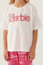 Barbie L1704-3 Kız Çocuk Kısa Kol Pijama Takımı - Görsel 4