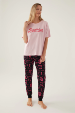 Barbie L1704-S Kadın Kısa Kol Pijama Takımı - Görsel 2