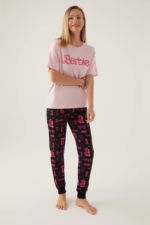 Barbie L1704-S Kadın Kısa Kol Pijama Takımı - Görsel 3