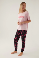 Barbie L1704-S Kadın Kısa Kol Pijama Takımı - Görsel 4
