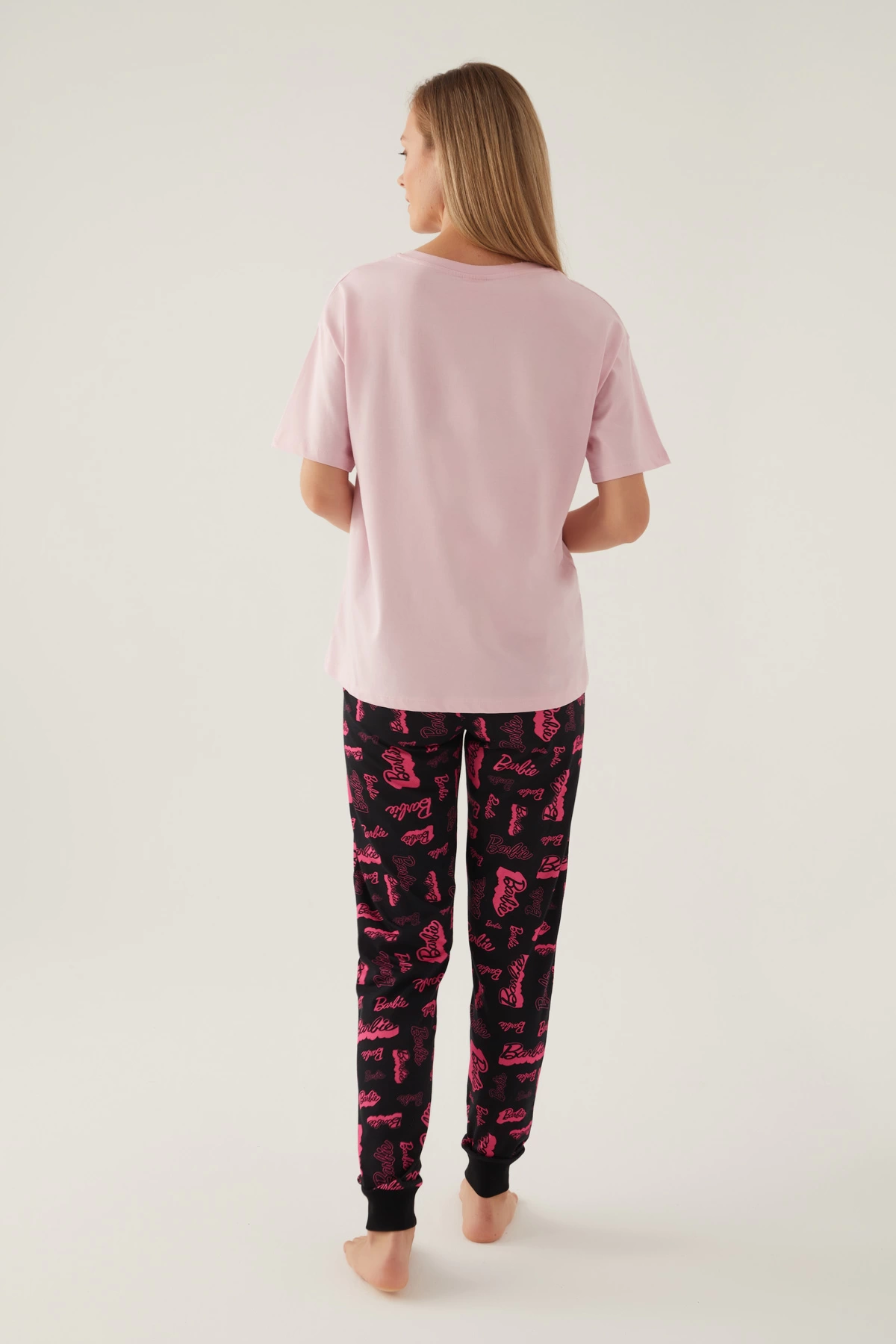 barbie-l1704-s-kadin-kisa-kol-pijama-takimi-92526379-sw1200sh1800 Barbie L1704-S Kadın Kısa Kol Pijama Takımı - Görsel 1