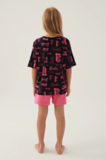 Barbie L1705-G Kız Çocuk Şort Pijama Takımı - Görsel 3