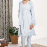 Bone 6109 Dantel Detaylı Sabahlıklı Lohusa Pijama Takımı