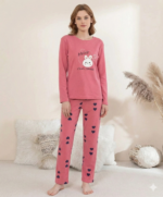 Boyraz 0353 Kadın Penye Uzun Kol Pijama Takımı - Görsel 2