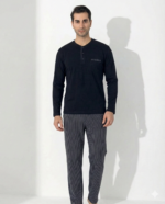 Boyraz 0404 Erkek Uzun Kol Pijama Takımı - Görsel 2