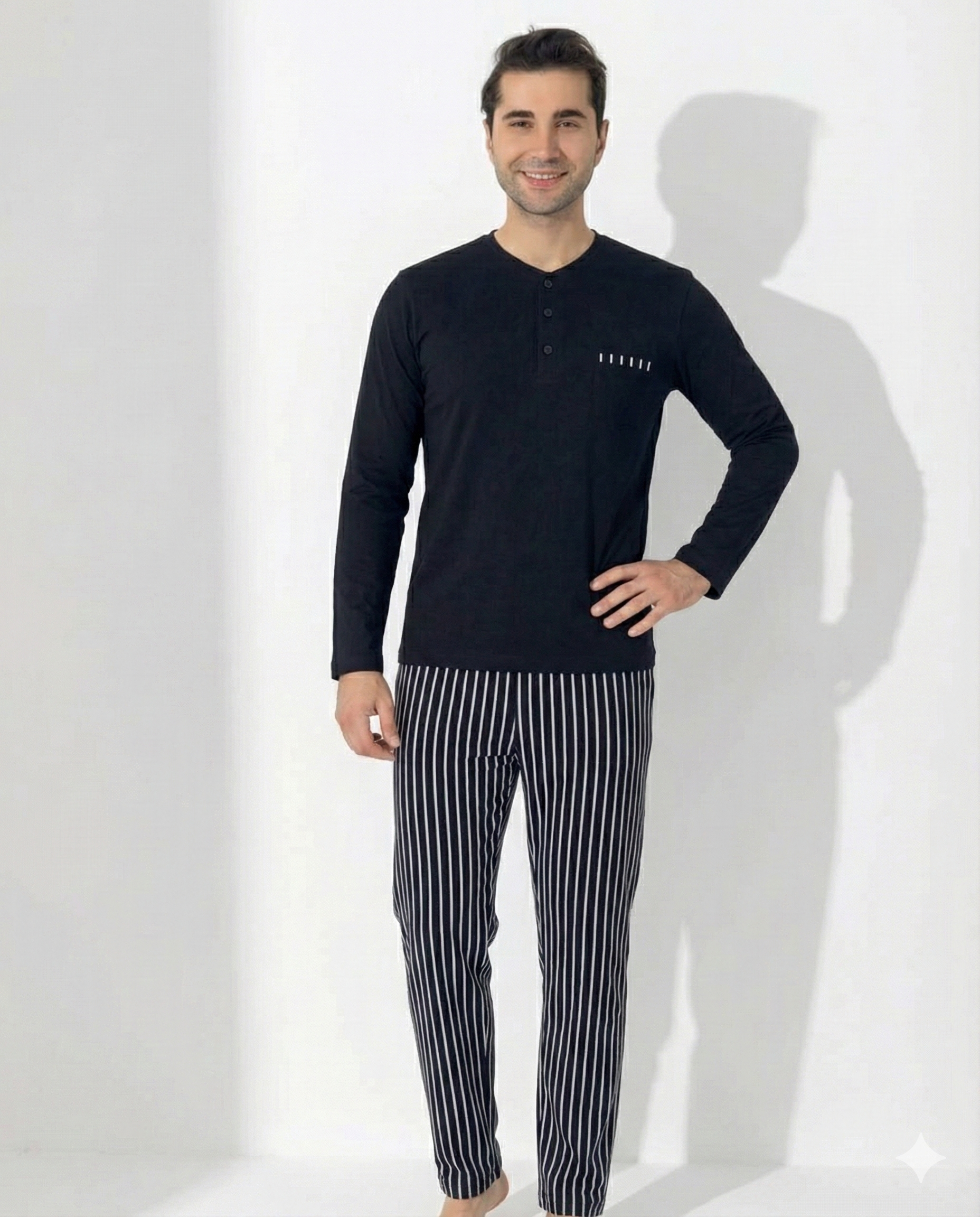 boyraz-0405-erkek-uzun-kol-pijama-takimi-54226312 Boyraz 0405 Erkek Uzun Kol Pijama Takımı - Görsel 1