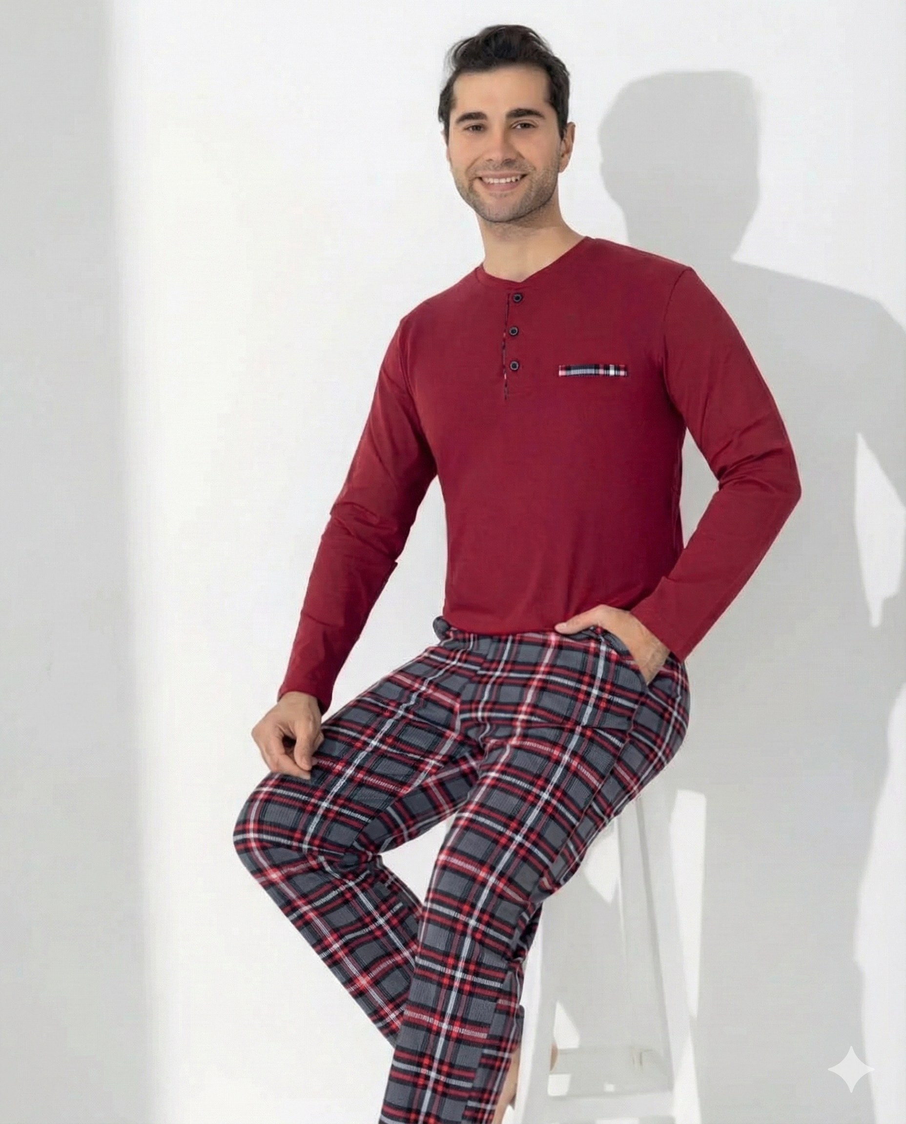 boyraz-0406-erkek-uzun-kol-pijama-takimi-12115057 Boyraz 0406 Erkek Uzun Kol Pijama Takımı - Görsel 1