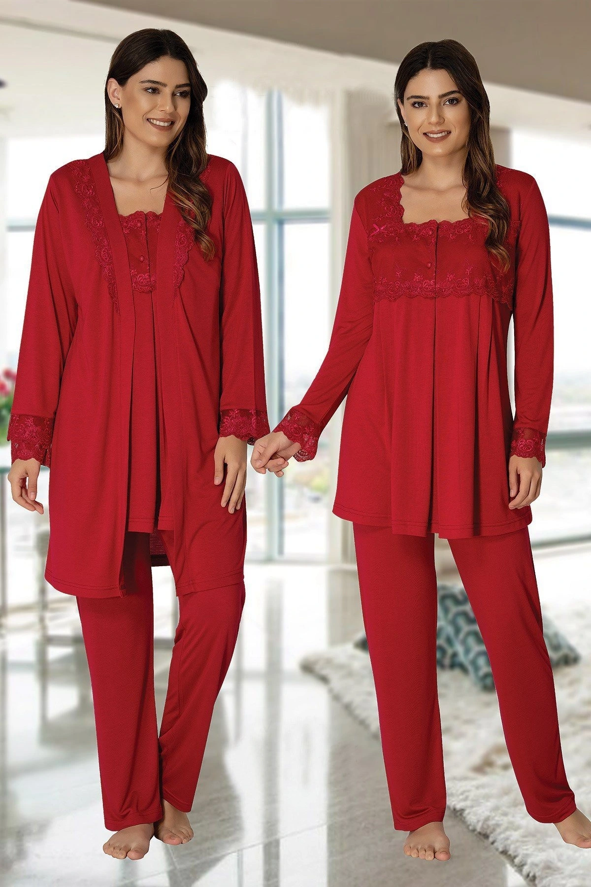 effortt-2401-sabahlikli-lohusa-pijama-takimi-30376521-sw1200sh1800 Effortt 2401 Sabahlıklı Lohusa Pijama Takımı - Görsel 1