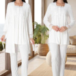 Effortt 2401  Sabahlıklı Lohusa Pijama Takımı