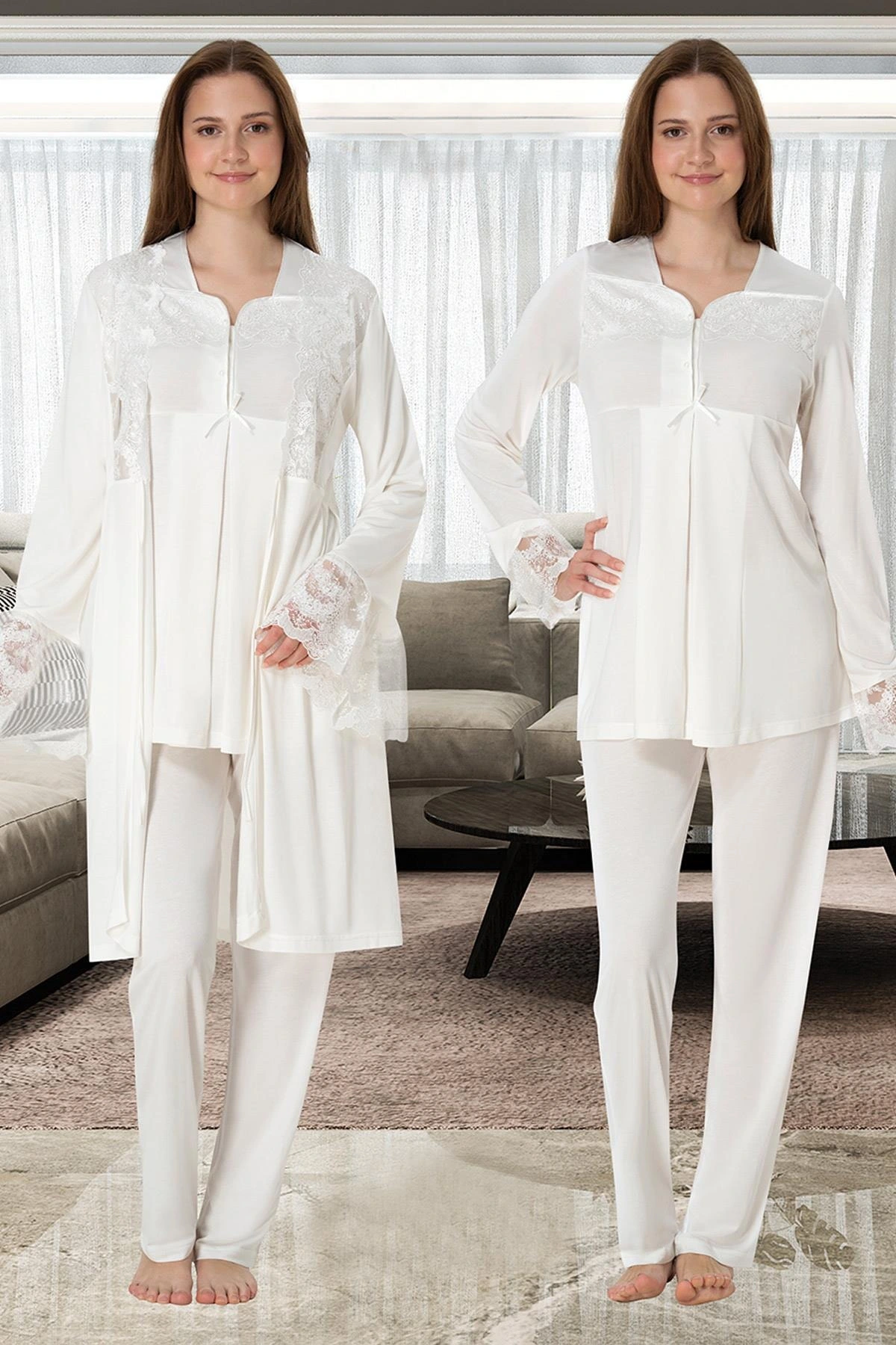 effortt-4084-dantelli-sabahlikli-lohusa-pijama-takimi-24703879-sw1200sh1800 Effortt 4084 Dantelli Sabahlıklı Lohusa Pijama Takımı - Görsel 1