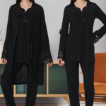 Effortt 4084 Dantelli Sabahlıklı Lohusa Pijama Takımı
