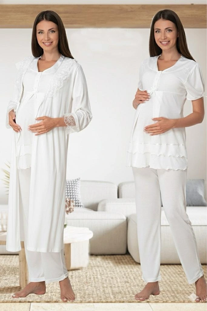 effortt-8024-sabahlikli-lohusa-pijama-3254016-sw683sh1024 Effortt 8024 Sabahlıklı Lohusa Pijama - Görsel 1