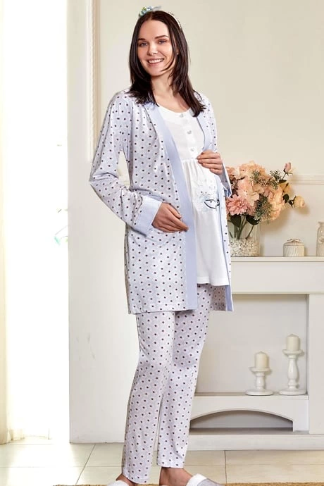 flz-31-134-bayan-sabahlikli-lohusa-pijama-takimi-16480837-sw460sh690 Flz 31-134 Bayan Sabahlıklı Lohusa Pijama Takımı - Görsel 1
