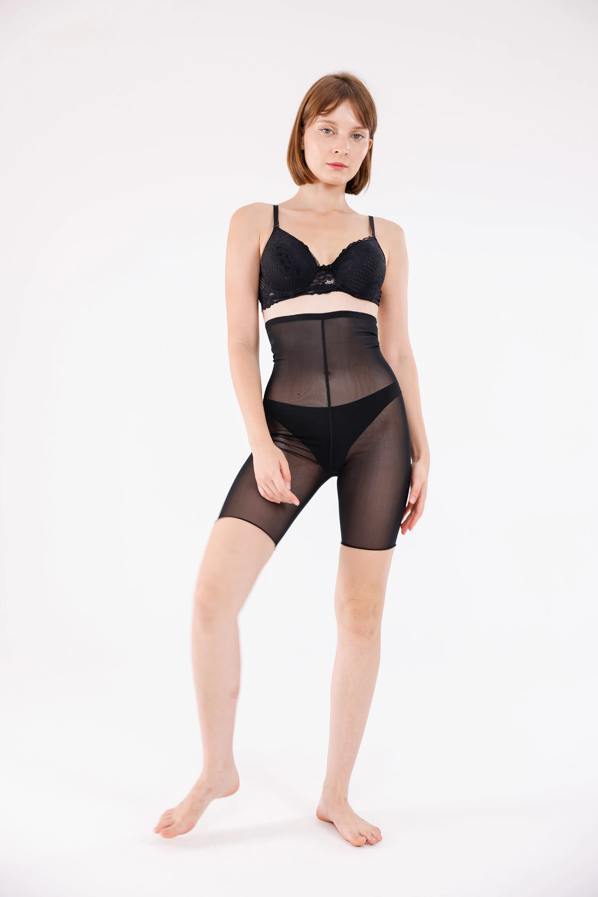 freshness-0007-lazer-kesim-tul-yuksek-bel-sort-korse-90234812-sw1200sh1799 Freshness 0007 Lazer Kesim Tül Yüksek Bel Şort Korse - Görsel 1