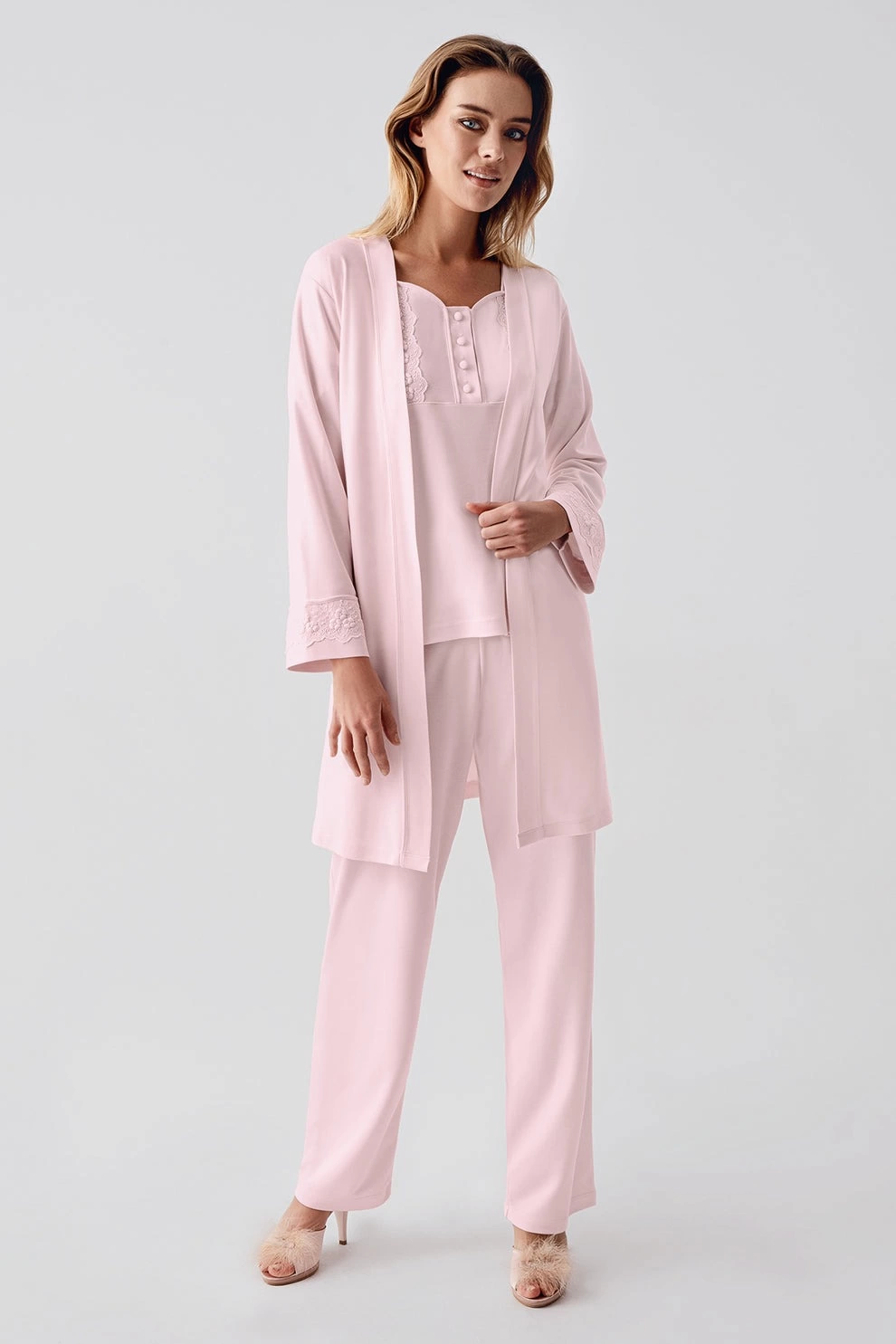 freshness-321-kadin-sabahlikli-pijama-takimi-69498616-sw990sh1485 Freshness 321 Kadın Sabahlıklı Pijama Takımı - Görsel 1
