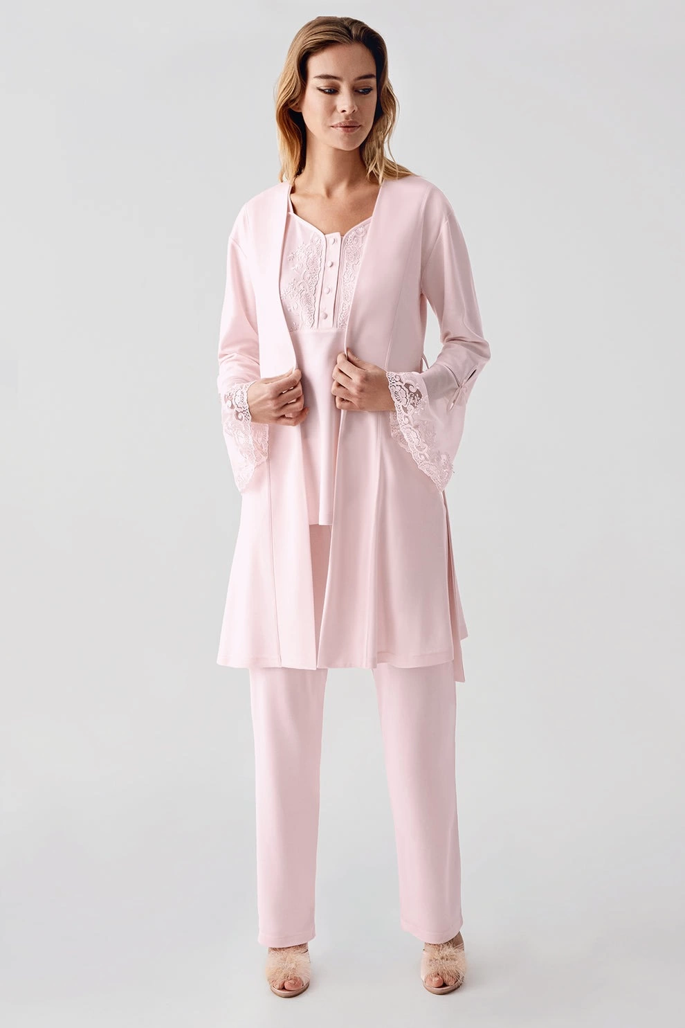 freshness-322-kadin-sabahlikli-pijama-takimi-50914030-sw990sh1485 Freshness 322 Kadın Sabahlıklı Pijama Takımı - Görsel 1