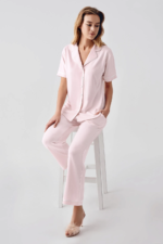 Freshness 324 Kadın 4'Lü Sabahlıklı Şorlu Pijama Takımı - Görsel 3