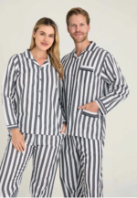 Freshness 4007 Kadın Uzun Kol Çizgili Gaffuriye Pijama Takımı - Görsel 2
