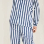 Freshness 4007 Kadın Uzun Kol Çizgili Gaffuriye Pijama Takımı