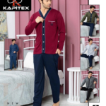 Kapitex 5818 Erkek Uzun Kol Patlı Pijama Takımı